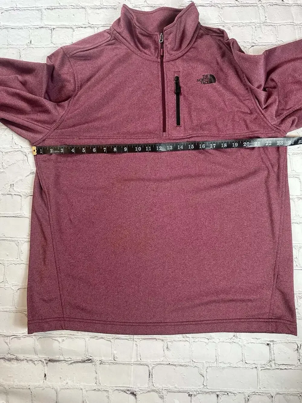 The North Face Men's 1/2 Zip Performance Fleece Pullover Burgundy